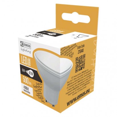 LED ŽIAROVKA 6W GU10 230V 435lm 4100K ZÁkl.