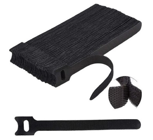 VELCRO BAND ORGANIZÁTOR KÁBLOV 150x12mm 100ks 14m silné vedenie káblov