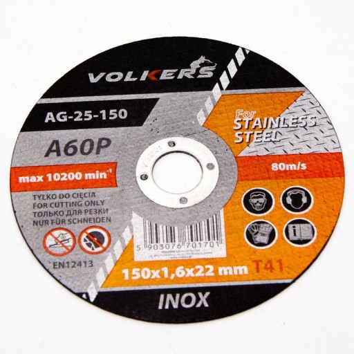 INOX rezací kotúč na kov 150x22,2x1,6mm, A60P