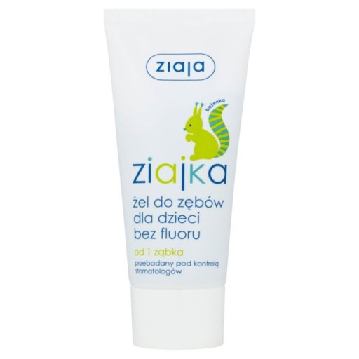 Ziaja Ziajka, gélová zubná pasta pre deti a dojčatá, bez fluoridu, 50 ml