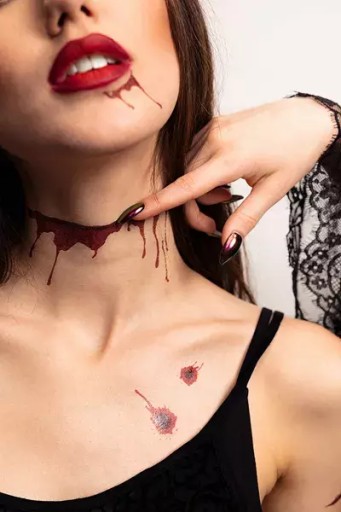 HALLOWEENSKÉ TETOVANIE RANY JAZNY KRVI STRAŠNÉ 13 ks