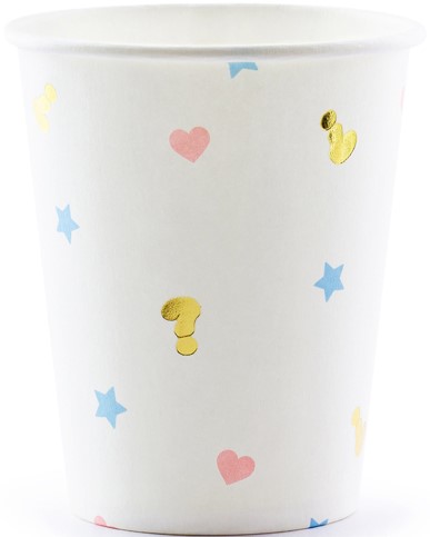 BOY or GIRL BABY SHOWER GENDER REVEAL papierové poháre 200ml 6ks
