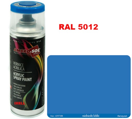 RAL 5012 AKRYLOVÝ LAK SPREJ modrý LESK 1233