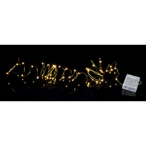 Svetelná reťaz LED kvapky rosy na batérie, 400 cm