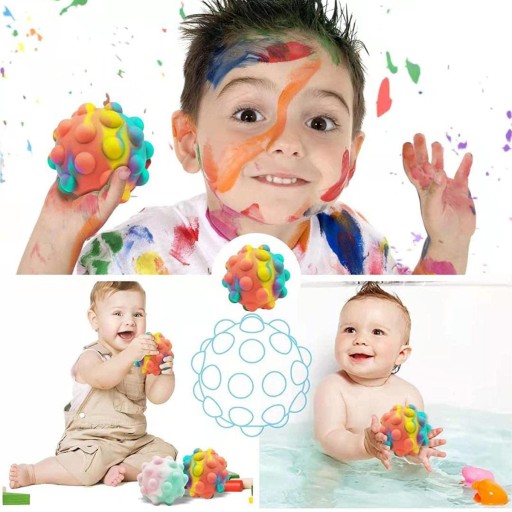 ANTISTRESOVÁ HRAČKA GNIOTEK POP IT GUĽA PUSH BUBBLE SENSORY COLOR