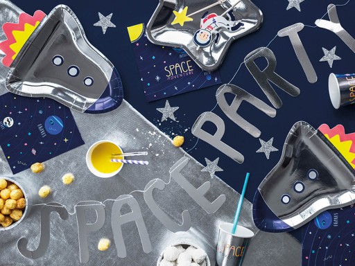 Jednorazové papierové taniere Star silver