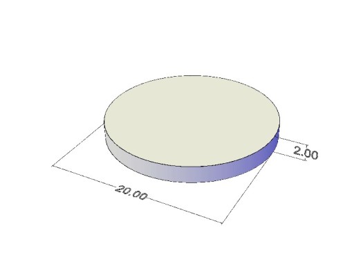 Cylindrický neodymový magnet MW 20x2 N38