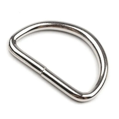 KOVOVÝ POLKRÚŽOK NA TAŠKU KRAJČÍRSKY POLKRÚŽOK 4cm NIKEL 40mm - 10 ks