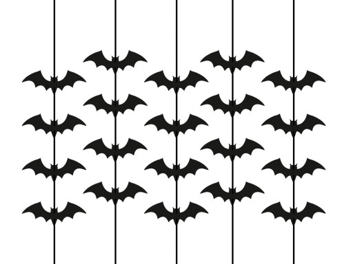 Halloweenska závesná dekorácia netopiere - 20 ks