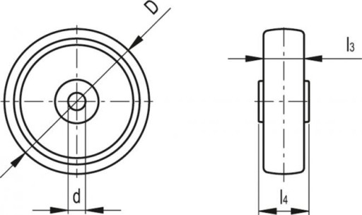 KOLESÁ KOLESÁ Sivé gumené koliesko, priemer 100mm, 100kg