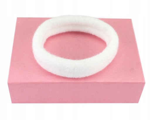 VEĽKÁ RUBA NA VLASY LYCRA, 7 CM, BIELA