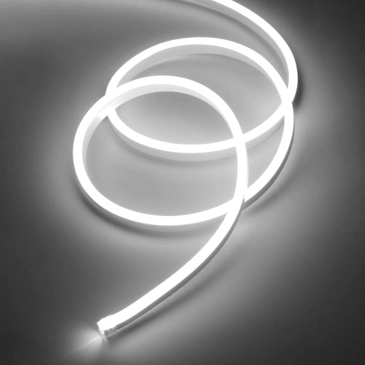 NEON flex LED pás IP68 230V 8x16mm 8W studená 1m