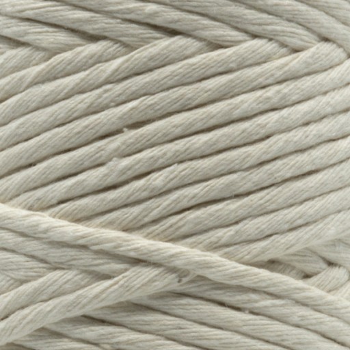 80 nití Mia Mote Twisted bavlnená šnúrka pre makramé, prírodná, 5mm, 100m