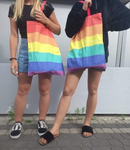 BAVLNA Dúhová PRIDE LGBT XXL TAŠKA Shopper