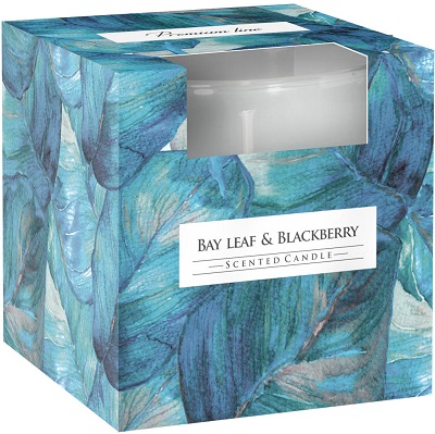 Vonná sviečka v skle BISPOL 22H BAY LEAF - BLACKBERRY