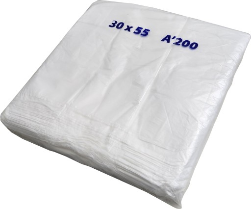 HDPE nákupné tašky, jednorazové biele tašky, 30x55cm, 200 ks, pevné, 6kg