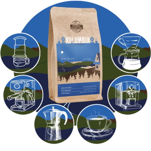 ČERSTVO PRAŽENÉ KÁVOVÉ ZRNKY COLOMBIA EXCELSO 100G 100% ARABICA ŠPECIALITA