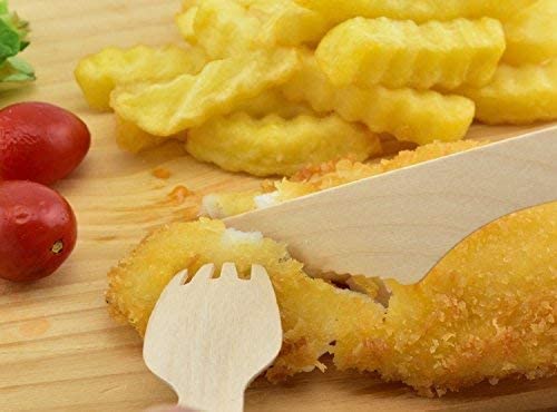 DREVENÉ NOŽE JEDNORÁZOVÉ PRÍBORY EKO nôž gril piknik párty 25 kusov