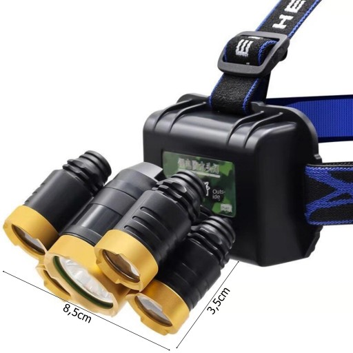 HLAVOVÁ LAMPA PRE HLAVU HLAVOVÁ LAMPA 5 X LED ZOOM CREE VÝKONNÝ 4 REŽIMY HLINÍK