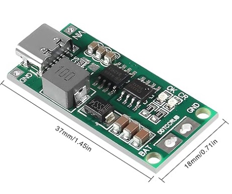 NABÍJACÍ MODUL BATÉRIE Li-Ion 18650 USB-C 3S 2A