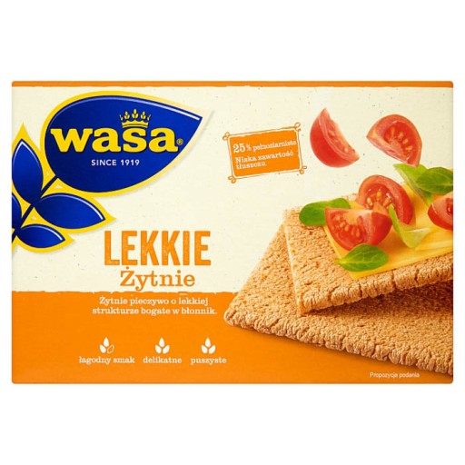 Wasa Svetlý ražný chlieb 140 g