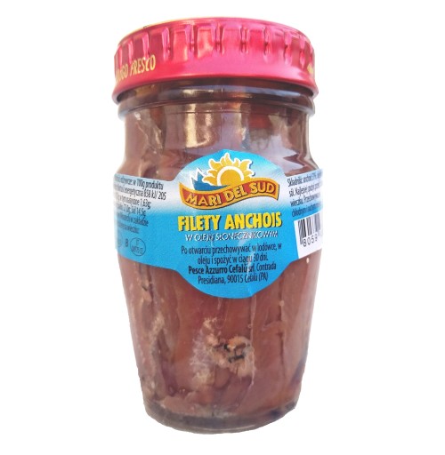 Sardelové filety v slnečnicovom oleji 75g po scedení 38g