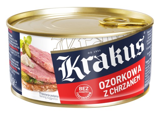 Jazyk konzerva s chrenom Krakus 300g