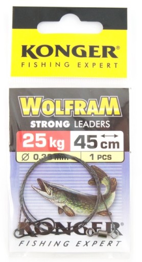 Konger Tungsten Leaders 45cm/25kg (1 ks)