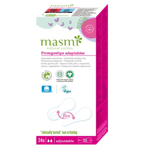 Masmi Elastické ekologické vložky COTTON 24 ks