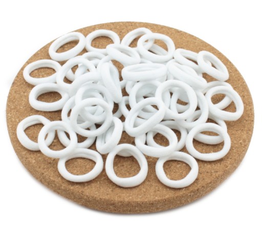 LYCRA HAIR RIBBERS MALÉ 2 cm BIELE 50 KS