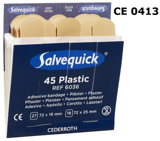 Plastové obväzové náplasti Salvequick Cederroth REF 6036