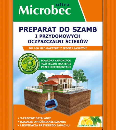 Microbec ULTRA ekologický prípravok pre septické čistiarne odpadových vôd Biodegradácia 25g