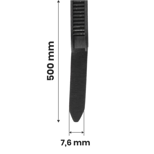 20x sťahovacie pásky Káblové pásky Zipsy 7,6 x 500 mm Silné UV sťahovacie pásky