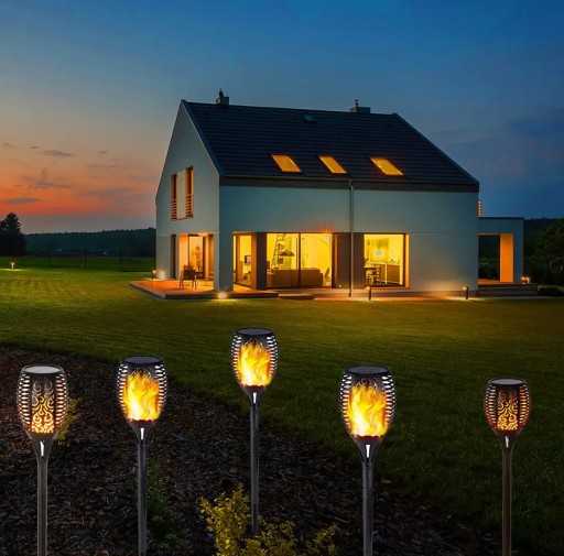 Solárna záhradná lampa LED baterka s plameňom lampy záhradné svetlá