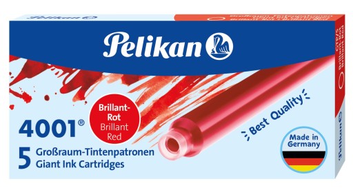 Pelikan dlhé perá, 5 ks červené 310