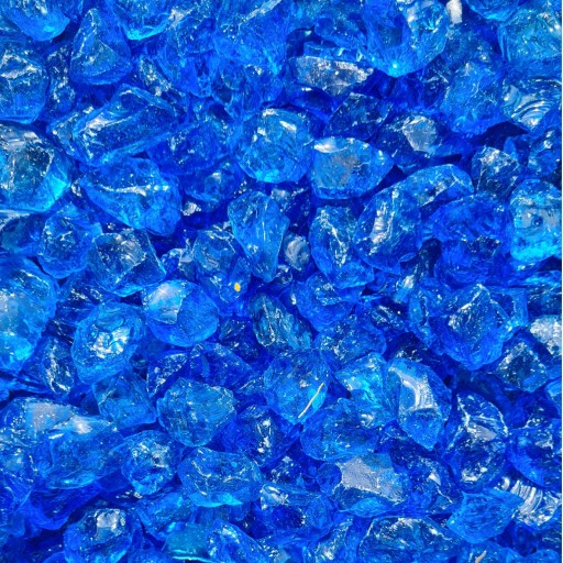 GLASS brúsny kameň SKY BLUE dekoračné sklo 1kg 1-3cm
