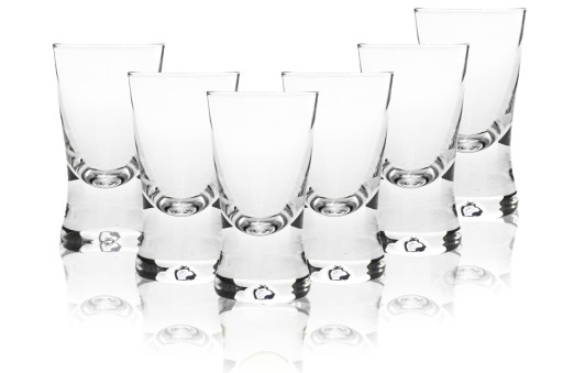 Klasické poháre na vodku, 25 ml, 6 kusov