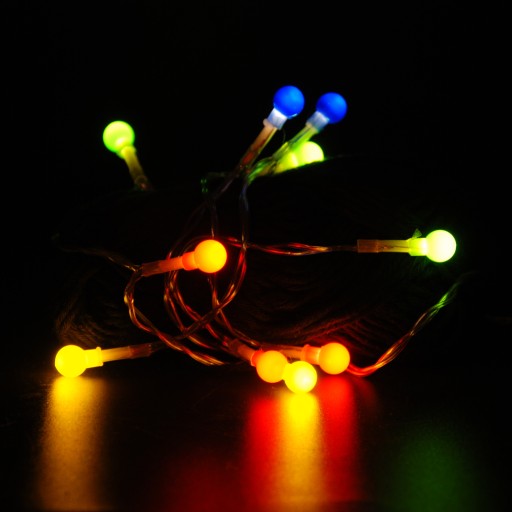 MINI LED LAMPY, FAREBNÁ 10 LED DEKORÁCIA, ŠATY NA AKUMULÁTOROV