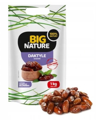 Big Nature Sušené datle 1kg 1000g 100% bez semien, nesírené