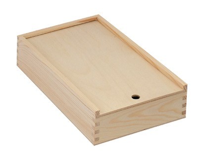 Posuvný box na pastelky a dekupáž