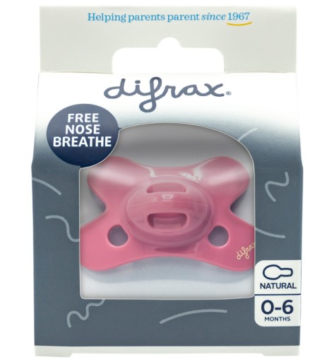 Difrax Cumlík okrúhly prírodný 0-6m Malinový