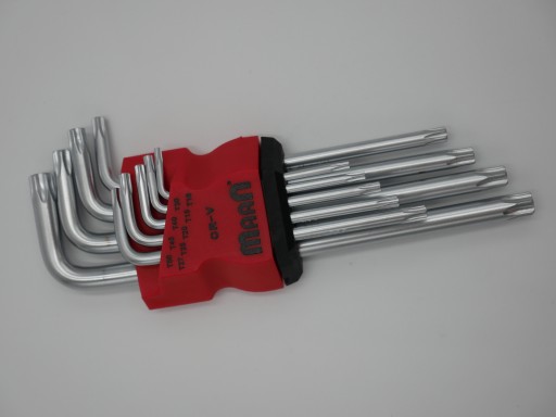 TORX PROFI imbusové kľúče, sada 9 prvkov