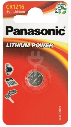 1x PANASONIC CR1216 LÍTIOVÁ BATÉRIA 1216 DL CR ECR 3V