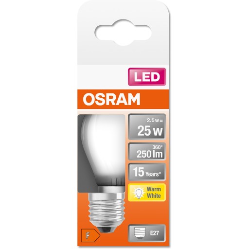 LED žiarovka SMALL BALL E27 2,5W = 25W 2700K OSRAM