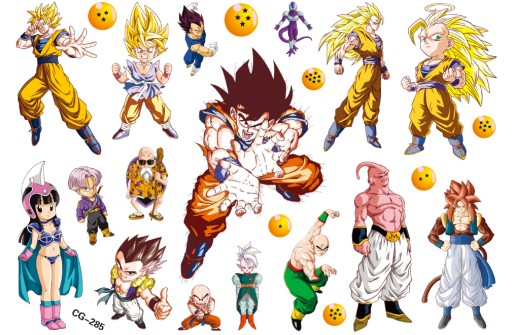 Odnímateľné tetovanie pre deti DRAGON BALL CG285