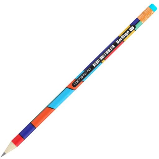 ceruzka s gumou HB COLOR BLOCK BERLINGO MIX 1 ks.