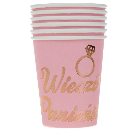 HRNČEKY PAPIEROVÉ hrnčeky ROSE GOLD HADDY Y3