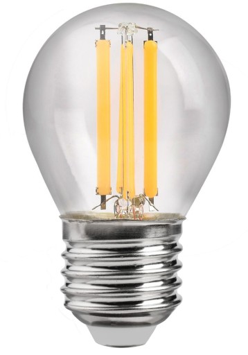 E27 G45 šedá Edison LED žiarovka, ozdobné vlákno, svetlá, účinná, dekoratívna
