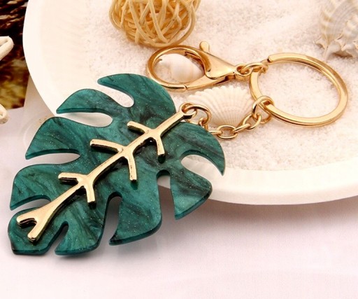 Kľúčenka Leaf Monstera zlatá