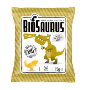 BIOSAURUS Syrové kukuričné lupienky (15g) - BIO